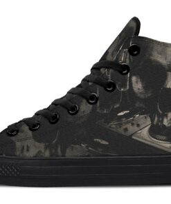 d j skull high top canvas shoes