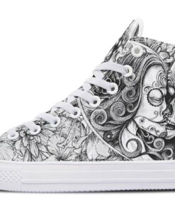 death kiss high top canvas shoes