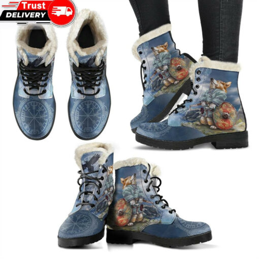 faux fur leather boots corgi a31
