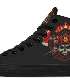 fireman fire rescue high top canvas shoes