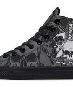 ganster sexy chick high top canvas shoes