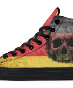 german flag skull high top canvas shoes