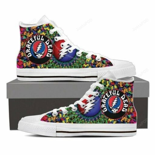 grateful dead high top canvas shoes