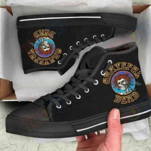 grateful dead high top vans shoes