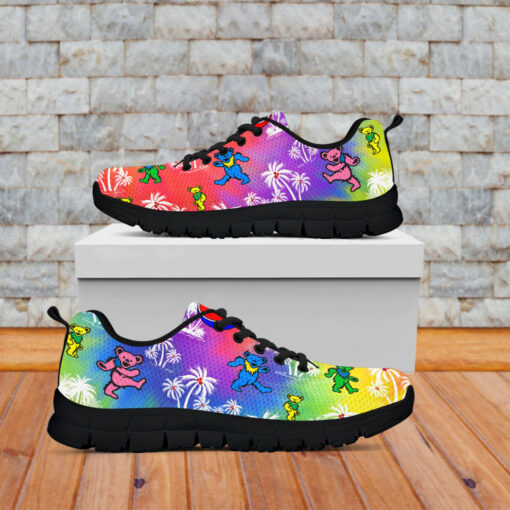 grateful dead sneakers bears dancing in tie dye palms lt13