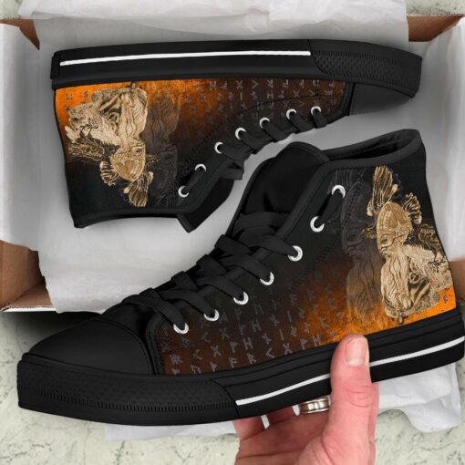 high top shoe odin raven viking gold