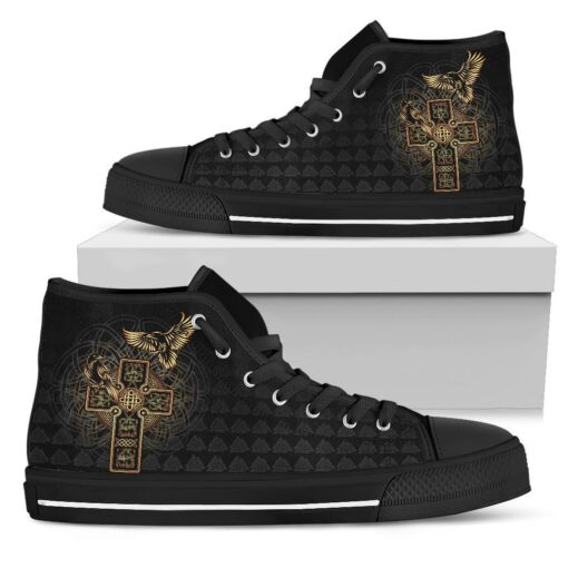 high top shoe odins celtic raven tattoo a31