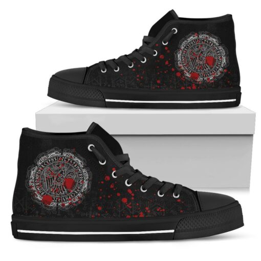 high top shoe raven celtic tattoo blood