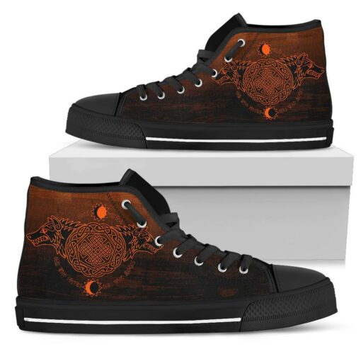 high top shoe skoll and hati orange a31