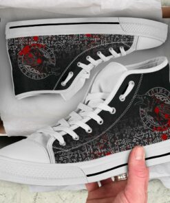 high top shoes odin raven rune futhark blood a27