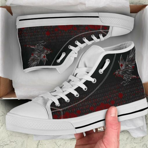 high top shoes the raven of odin rune blood a27