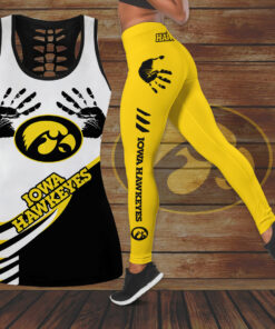 iowa hawkeyes hollow tank top leggings 01