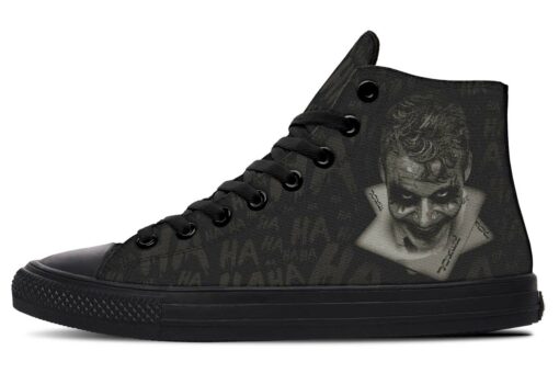 joker tattoo high top canvas shoes