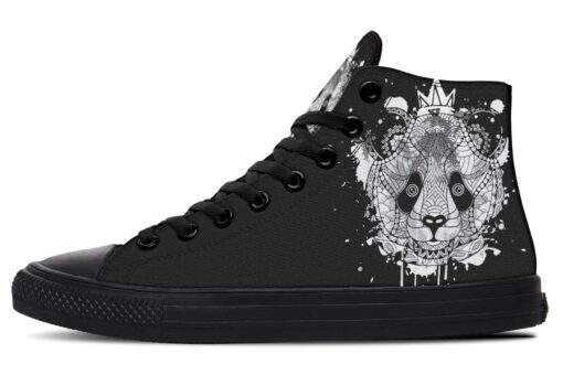 king panda high top canvas shoes