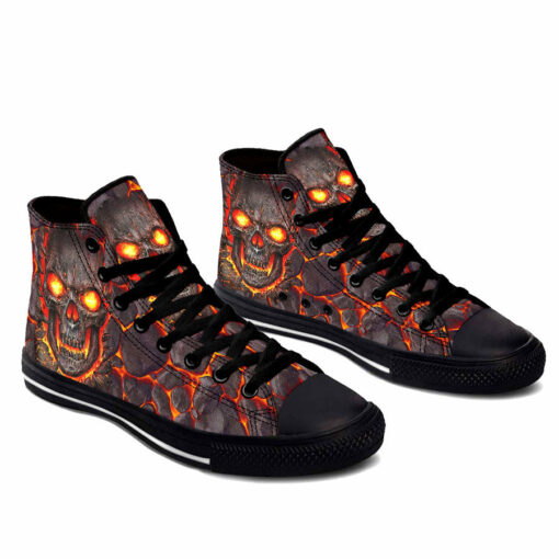 lava rock skull high top shoes