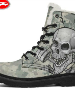 lift it break it camo faux fur leather boots