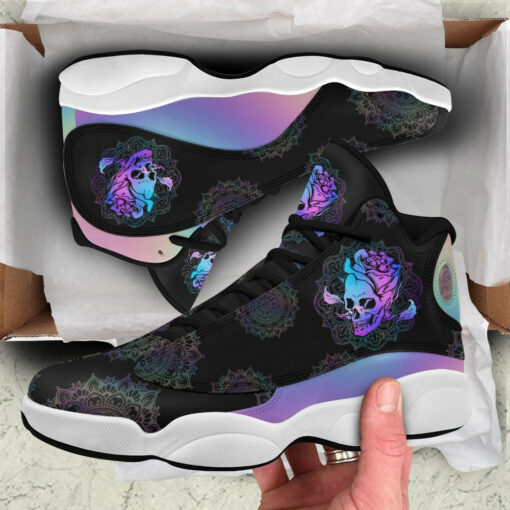 mandala hologram flower skull 13 sneakers xiii shoes