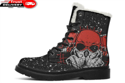 master painter faux fur leather boots
