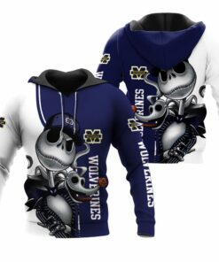 michigan wolverines jack skellington and zero 3d hoodie