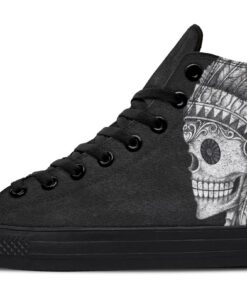 native american chief drawing high top canvas shoes
