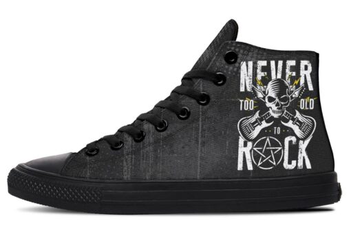 never too old high top canvas shoes