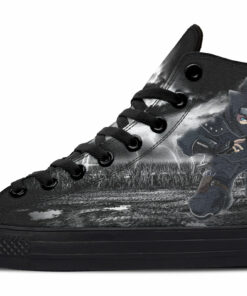 ninja and lightning high top canvas shoes