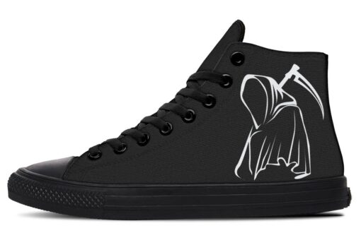 no face grim reaper high top canvas shoes