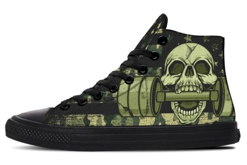 no pain camo boss high top canvas shoes