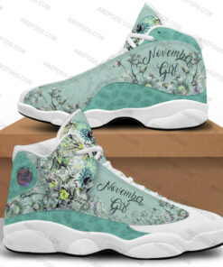 november girl skull flowers 13 sneakers xiii shoes