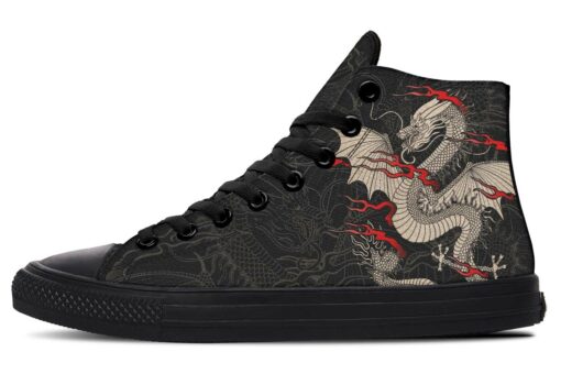 perfect dragon tattoo high top canvas shoes