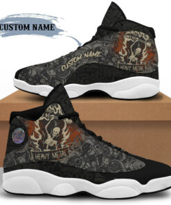 personalized name rock mental skull heavy metal 13 sneakers xiii shoes