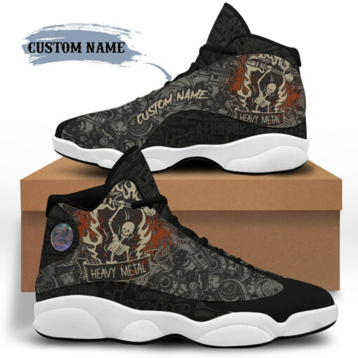 personalized name rock mental skull heavy metal 13 sneakers xiii shoes
