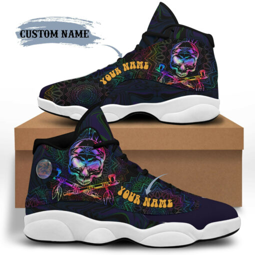 personalized name skull 420 marijuana cannabis weed 13 sneakers xiii shoes