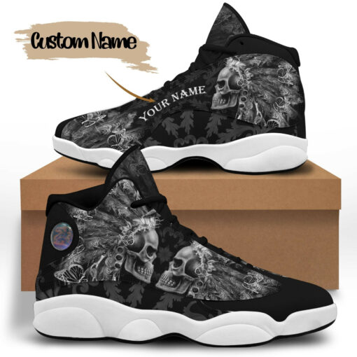 personalized name skull butterfly 13 sneakers xiii shoes