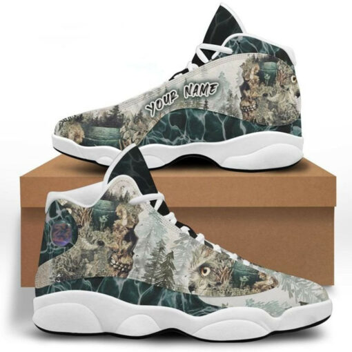 personalized name skull owl 13 sneakers xiii shoes