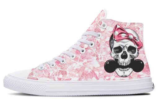 pink bandana high top canvas shoes