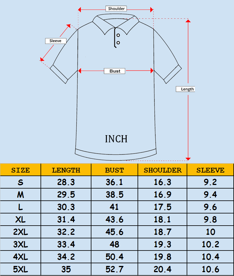 polo size chart