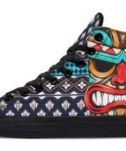 red lips warrior high top canvas shoes