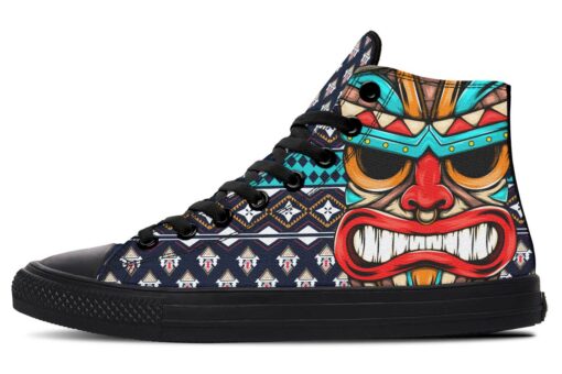 red lips warrior high top canvas shoes