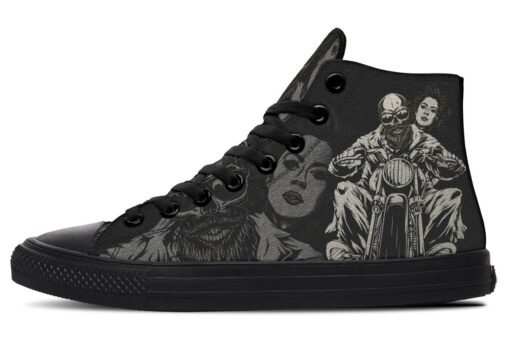 rider or not high top canvas shoes