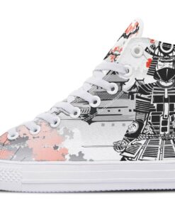 samurai meditation high top canvas shoes