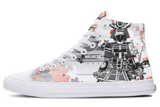 samurai meditation high top canvas shoes