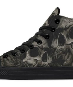 skull addiction high top canvas shoes