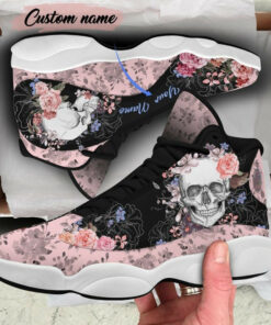 skull and flower ajd 13 sneakers shoes for men and women air jd13 shoes skull shoes unisex shoes