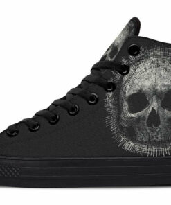 skull high top canvas shoes