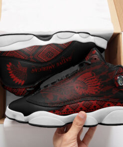skull native american red 13 sneakers xiii shoes