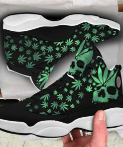 skull weed sneakers j13 skull lover skull shoes 420 shoes