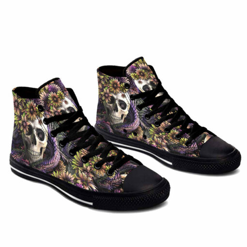 snake skull high top shoes