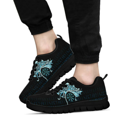 sneakers fenrir raven and vegvisir tattoo cyan a31