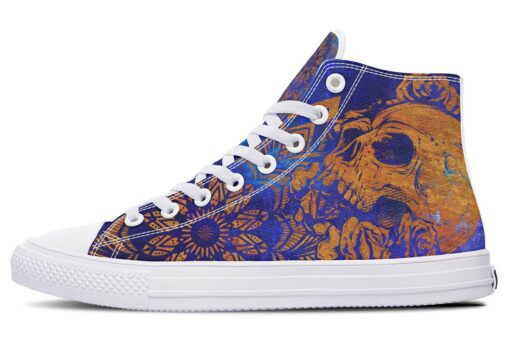 splendid gold mandalas high top canvas shoes